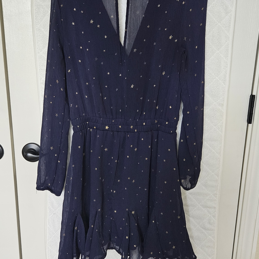 Altar'd State Purple Starry Midi Dress